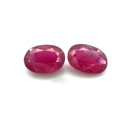 3-CT OV Ruby Matched Pair