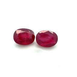 3.44-CT OV Ruby Matched Pair