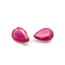 0.82-CT  Pear Shape Ruby Matched Pair
