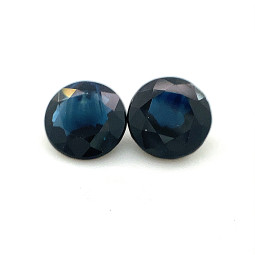 3.03-CT Round Sapphire Matched Pair