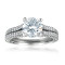 Rm996-14k White Gold Engagement Ring From Nostalgic Collection